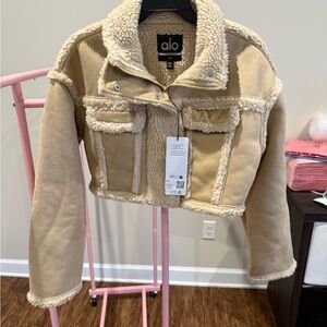 ALO Yoga Faux Shearling Jacket Woodland Tan
